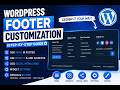WordPress Footer Customization | Menu, Widgets, Social Links &amp; Design Settings (Step-by-Step)
