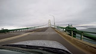Crossing The Mighty Mac In Winter, Heading Home To Upper Michigan 4K HD | Jason Asselin
