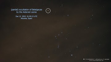 Occultation of Betelgeuse by the asteroid Leona, Dec 12 2023, Alicante (Spain)