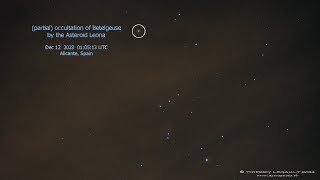 Occultation of Betelgeuse by the asteroid Leona, Dec 12 2023, Alicante (Spain)