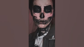 Tate Langdon Makeup💀⛓️#tatelangdon #makeup #skull #skeleton #makeupartist #makeuplook #ahs #movie