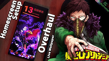 MHA OVERHAUL - #mha #android anime Live Wallpaper & Android setup - Custom Homescreen - EP139