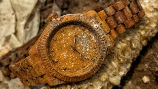 Restoration the sought-after ROLEX Day-Date watch in very poor condition
