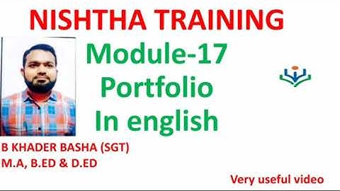 NISHTHA PORTFOLIO ACTIVITY MODULE-17 IN ENGLISH