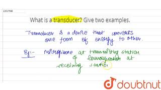 What is a transducer? Give two examples.