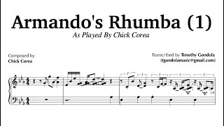 Chick Corea| Armando's Rhumba (1) Transcription
