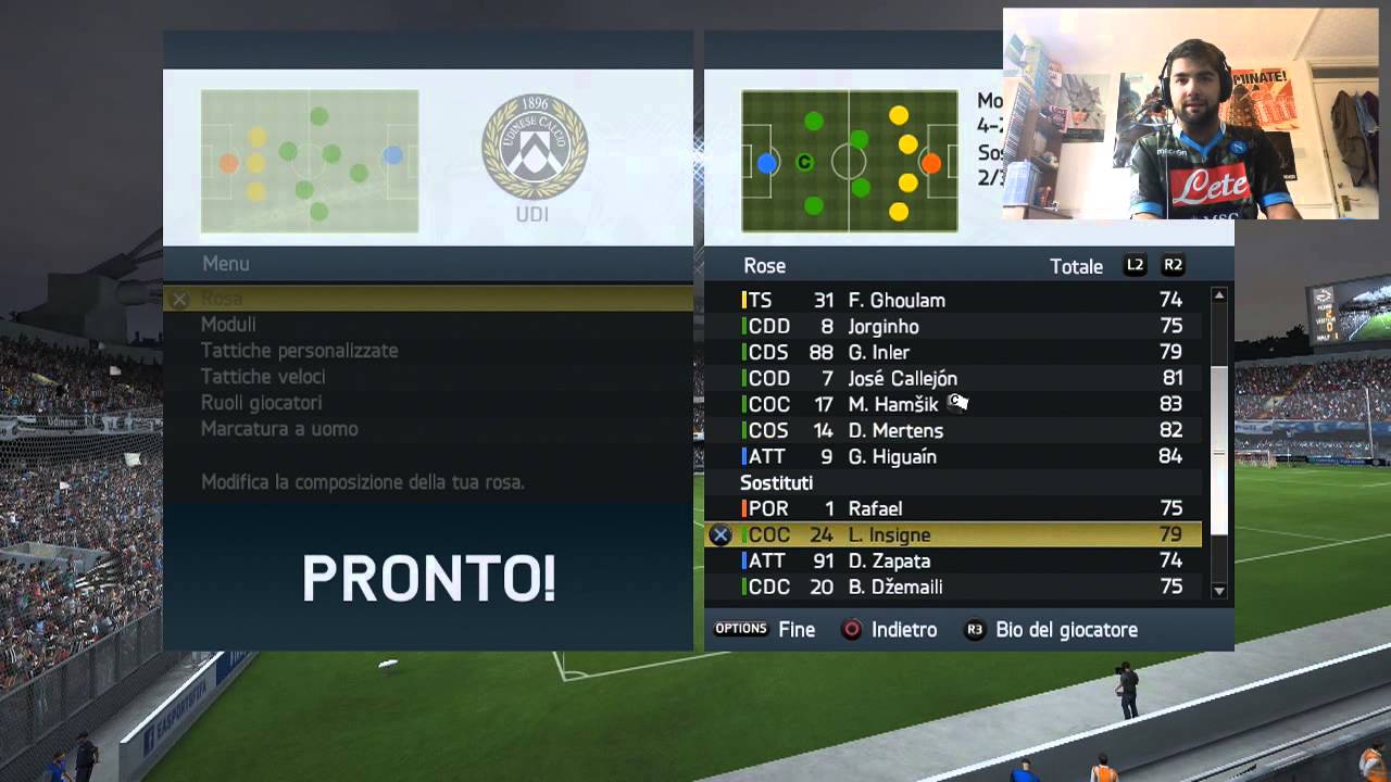 PS4 FIFA 14 Pronostico Udinese Napoli 21/09/2014 YouTube