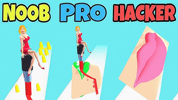 NOOB vs PRO vs HACKER in Lipstick Stack 3D