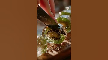 ASMR CUTTING A GLASS KIWI FRUIT #shorts #shortvideo #short #fyp #youtube #youtubeshorts #fruit