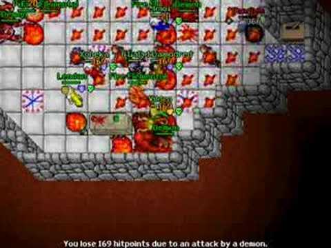 Tibia - Demon Helmet quest - YouTube