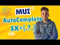 React Material UI AutoComplete sx prop'u nedir? nasıl çalışır?