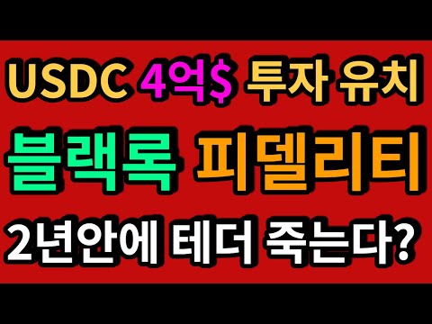   스텔라루멘 반사이익 USDC 4억 달러 투자 유치 Feat 블랙록 피델리티 테더 USDT