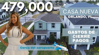 Casa NUEVA EN VENTA en orlando florida, a 10min del aeropuerto, con acabados de lujo , CIERRE PAGO