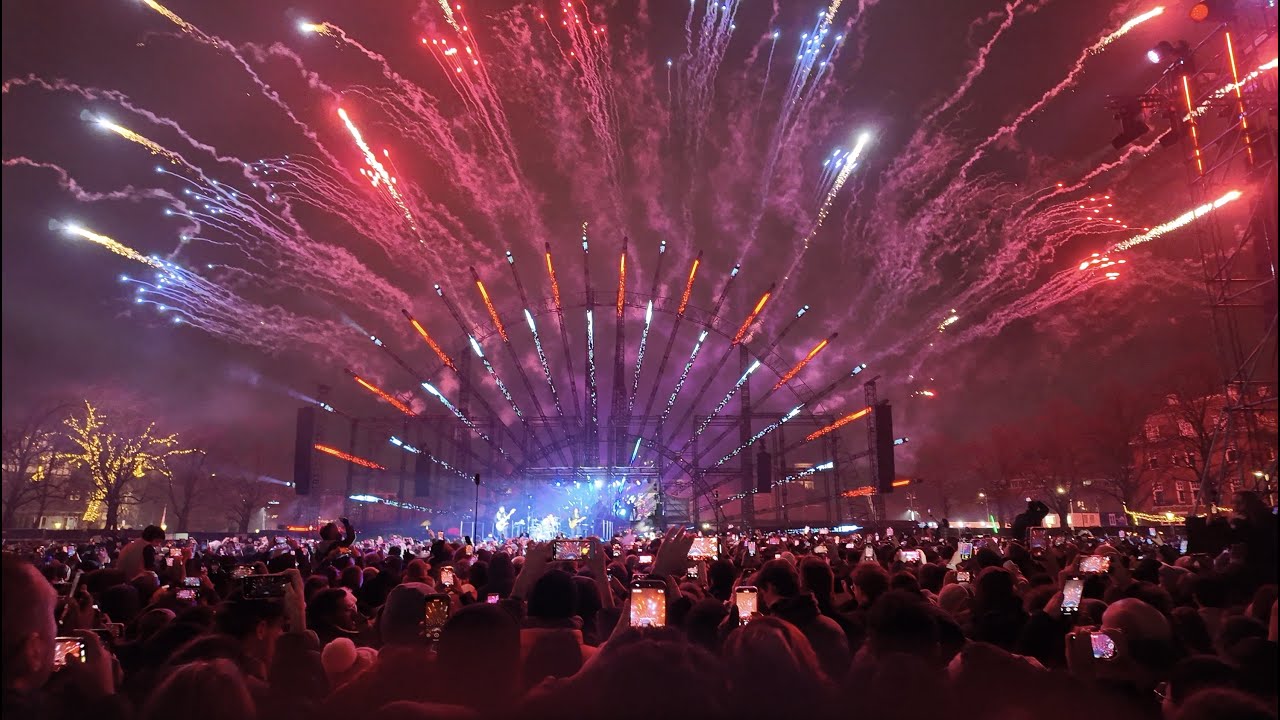 Amsterdam's New Year Celebration 2025-26 -Full show 4k in Museumplein 