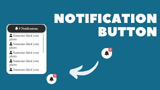 Notification Button UI Design  Using Html, CSS And JS