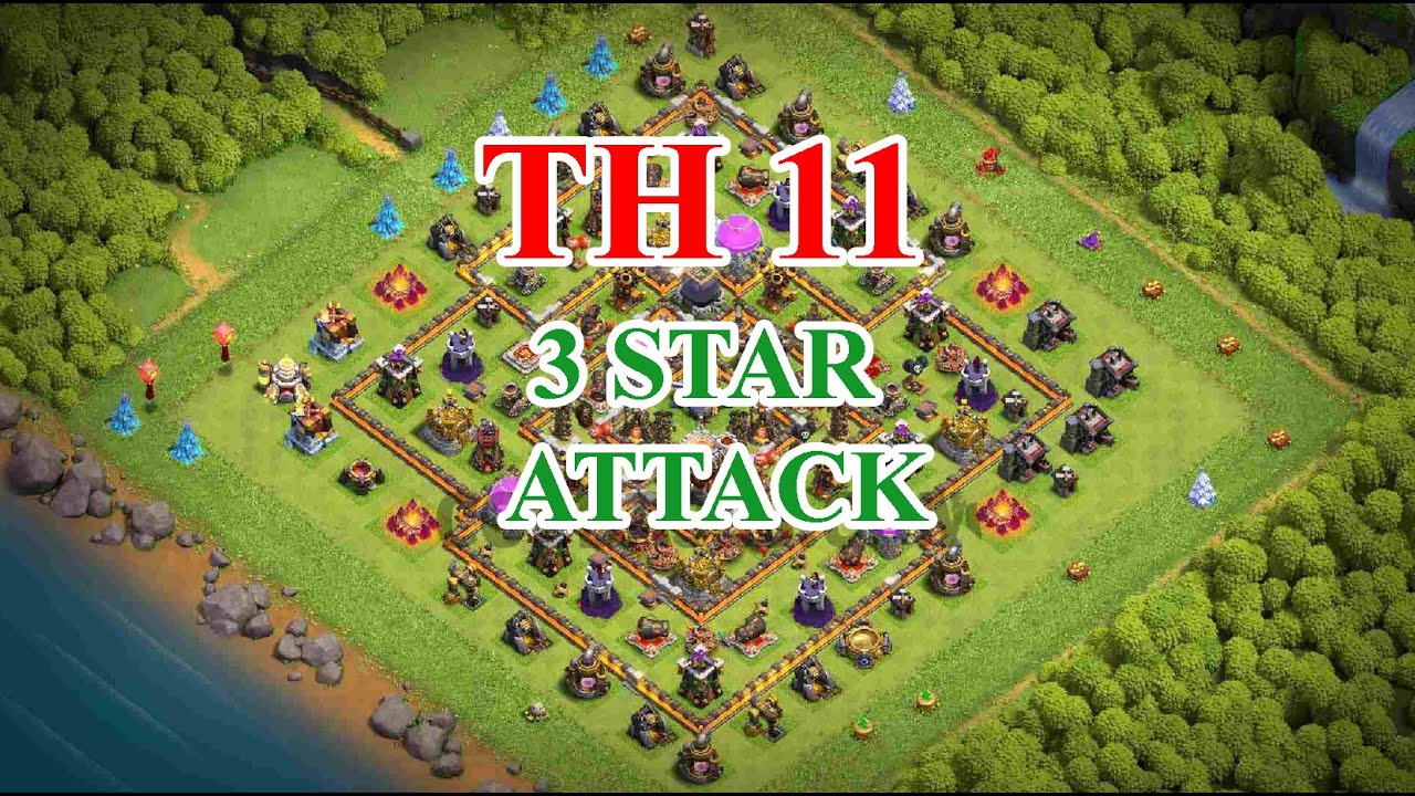 3 Star Th11 4 Square War Base Like A Boss - Clash of Clans - COC