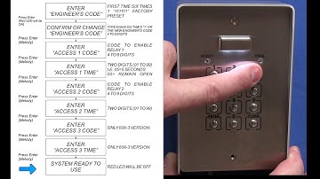 Videx 4800/800N/8800 Keypad Programming