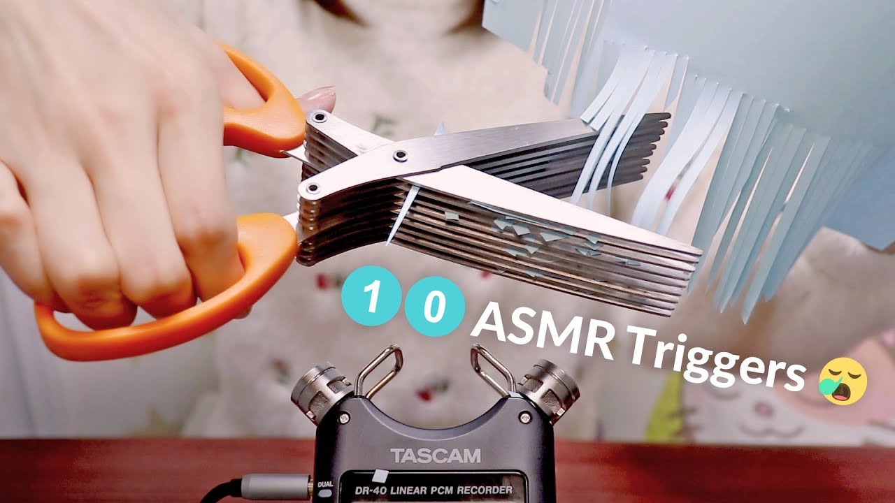 ASMR] 10 ASMR Triggers For Sleep & Relaxing / No Talking / DR-40