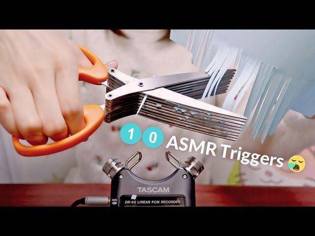 ASMR] 10 ASMR Triggers For Sleep & Relaxing / No Talking / DR-40