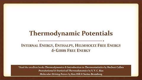 23b Thermodynamic Potentials