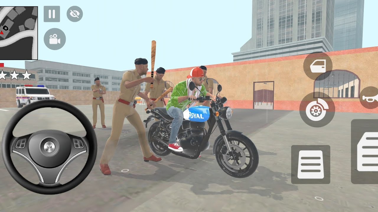 New Hunter Bike 🏍 In Police Station 🚔 Indian GTA V Mobile Game 