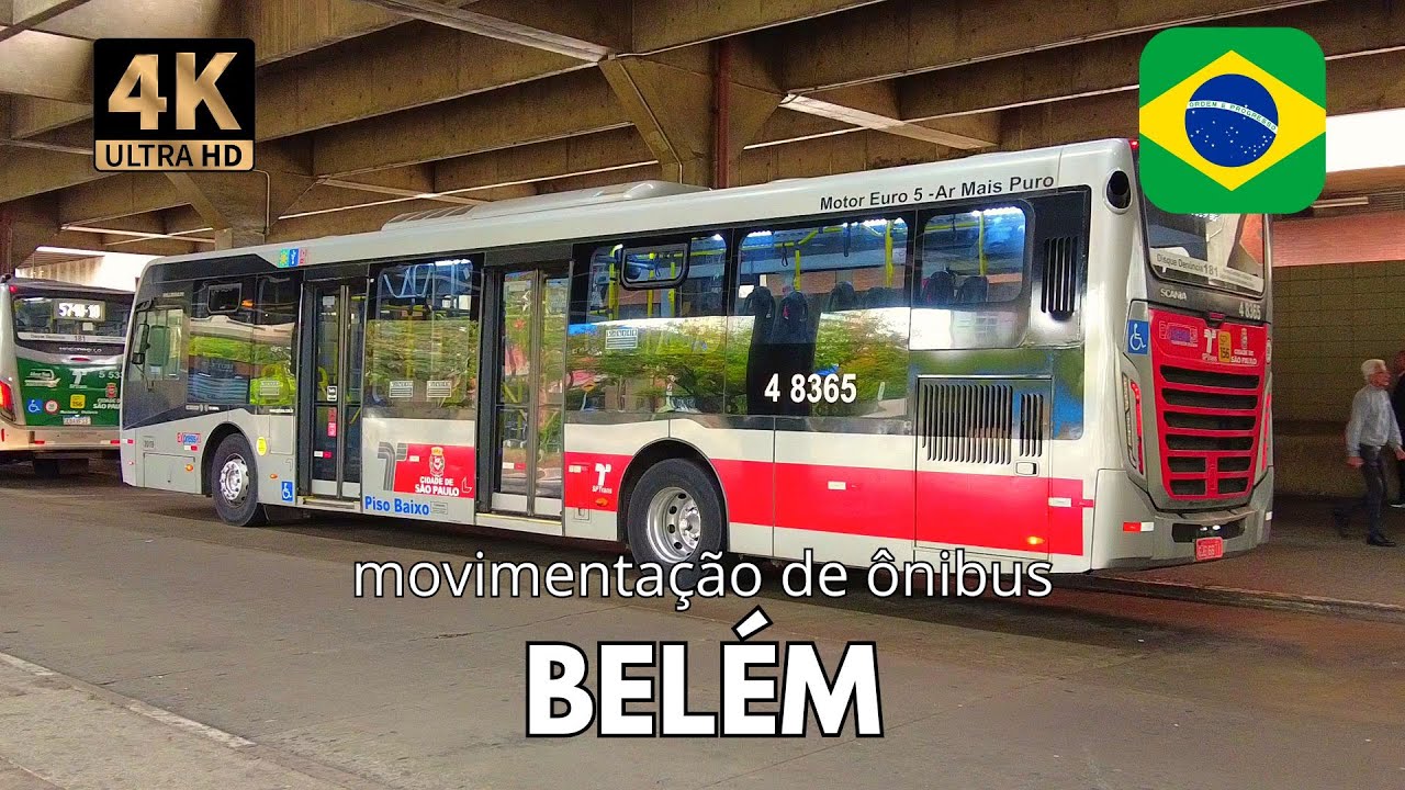 [4K] БРАЗИЛЬСКИЙ АВТОБУС - Станция Белен, Сан-Паулу