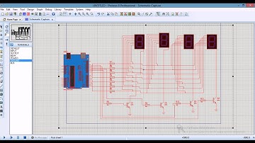 simulacion en proteus con 4 displays con arduino