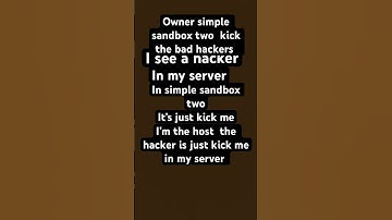 Did you hate simple sandbox 2 hackers ￼￼