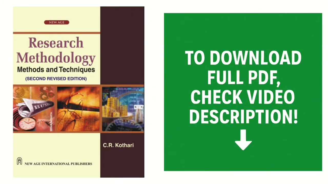 Business Research Methodology BRM CR Kothari Book for Delhi University B.com