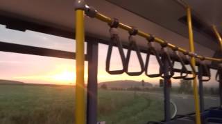 Mit einem Iveco Crossway und einem Sonnenaufgang auf der Linie 231 Teil1