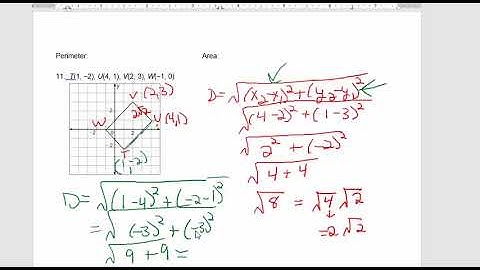 Geometry:  Perimeter and Area in the Coordinate Plane Help Video