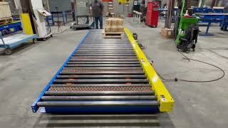 Chain Driven Live Roller Conveyor with Pop-Up Transfer