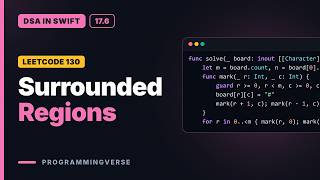 Surrounded Regions (LeetCode 130) | DSA in Swift (17.6)