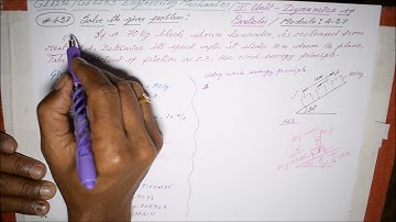Solved Problem based on Work-Energy Principle(4) - EM4.27 Engineering Mechanics in Tamil