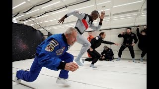 Usain Bolt running in zero gravity.
