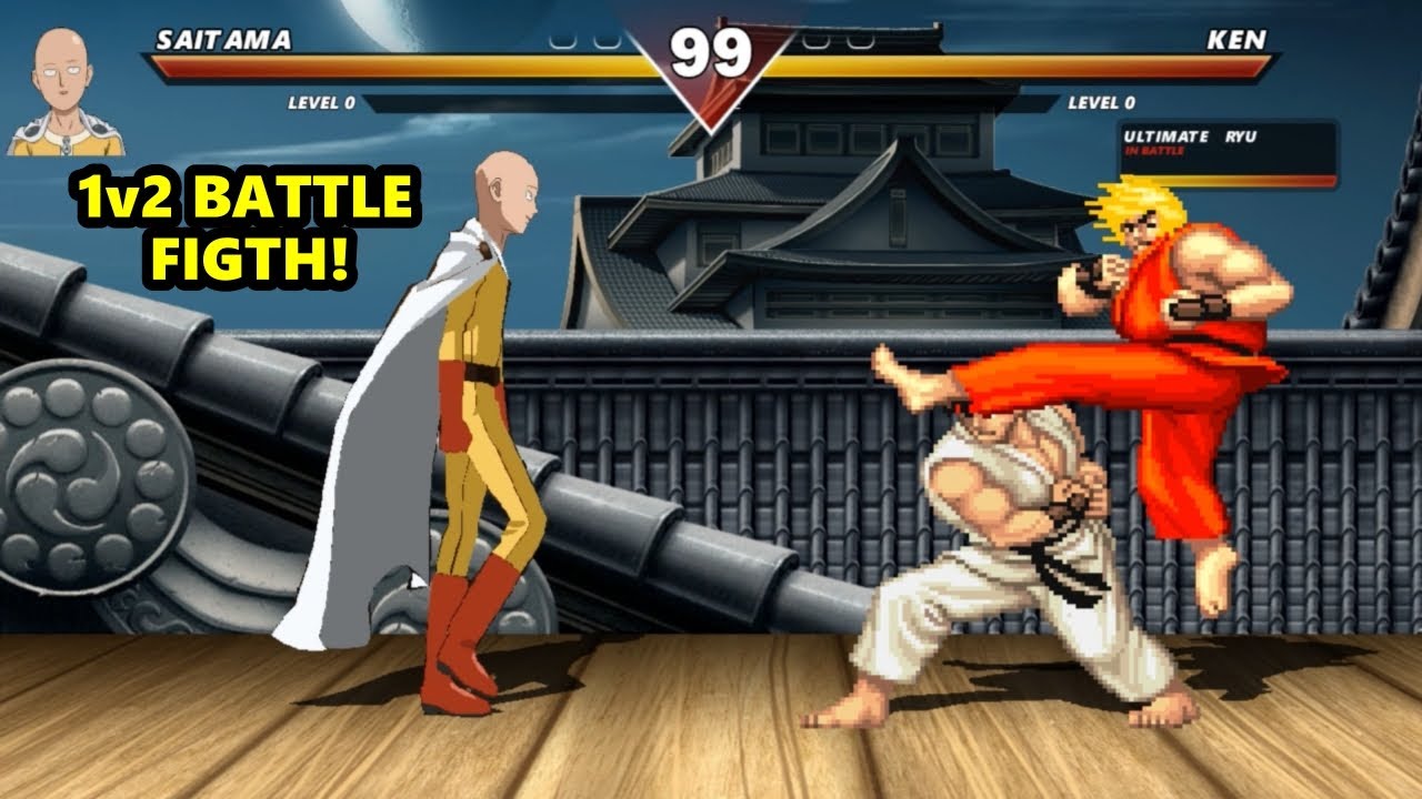 SAITAMA vs RYU & KEN! Who Is The Boss?? Street Fighter MUGEN Multiverse