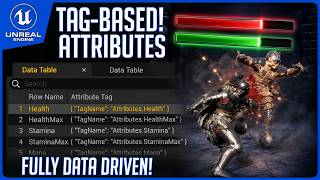 Build a Tag Based RPG Attributes System (C++) in UE5 — Composition, Data-Driven