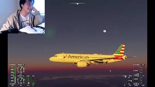INSANE TRAFFIC & BUSY ATC | BEAUTIFUL River Visual 19 DCA at NIGHT (with Aurora Borealis)