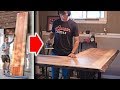 DIY Standing Desk with HUGE TIGER WOOD SLAB! DIY Standing Desk with HUGE TIGER WOOD SLAB!