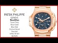 ▶ Patek Philippe Nautilus Travel Time Rose Gold 40.5mm Blue Dial Gold Bracelet 5990/1R-001 - REVIEW