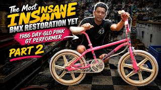 The Most INSANE BMX Restoration Yet | 1986 Day-Glo Pink GT Performer Part 2
