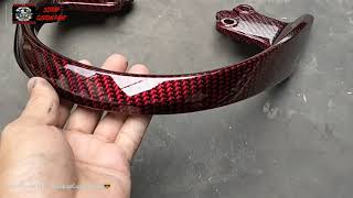 CARBON RED CANDY ‼️ WATER TRANSFER PRINTING BEHEL & COVER KNALPOT HONDA SCOOPY