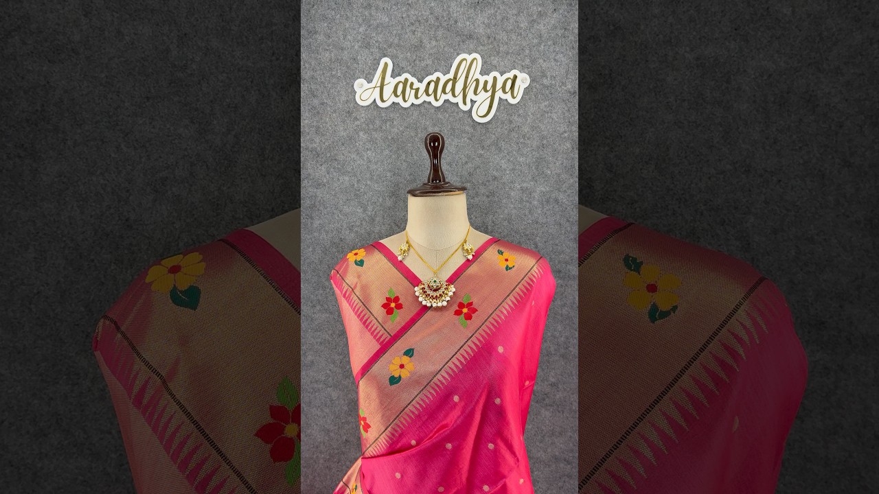 Phoolmala Paithani Soft Khadi Raw Silk Saree