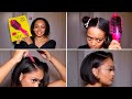 STRAIGHTENING MY NATURAL HAIR AFTER 5 YRS | NO HEAT DAMAGE BLOWOUT + LENGTH CHECK