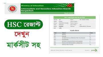 Hsc Exam Result 2020 - 2021 | Hsc Result in Online