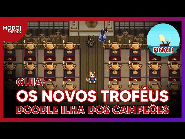 TUTORIAL COMO PEGAR TODOS OS TROFÉUS - DOODLE ILHA DOS CAMPEÕES