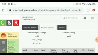 Green-Red Payment Proof | Adsense Alternative | Bangladeshi AdNetwork site