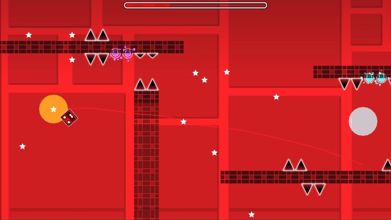 My (unfinished) Geometry Dash level layout
