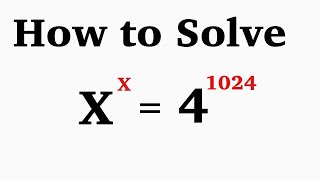 (X^x=4^1024)Nice exponential equation|Find the value of x on this exponental equation@Abhishekmindclass