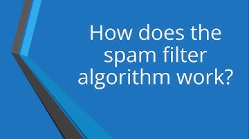 How does the spam filter algorithm work?